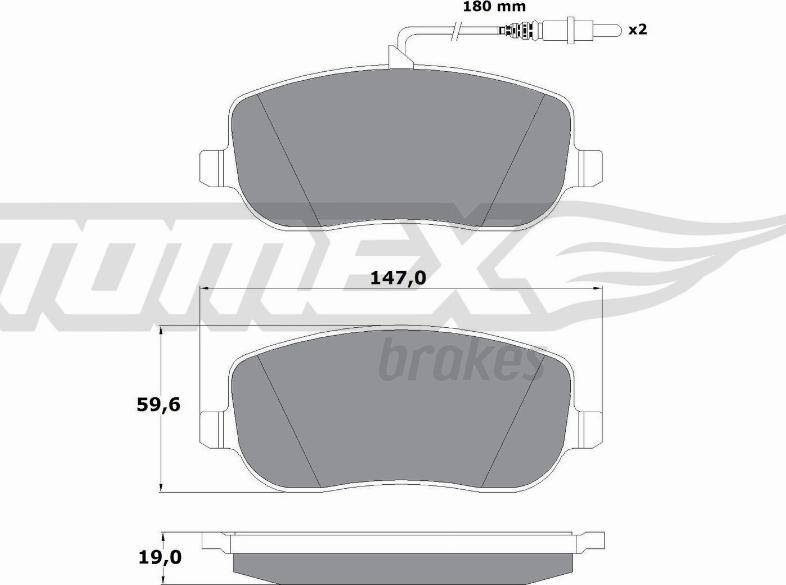 TOMEX brakes TX 13-34 - Kit de plaquettes de frein, frein à disque cwaw.fr