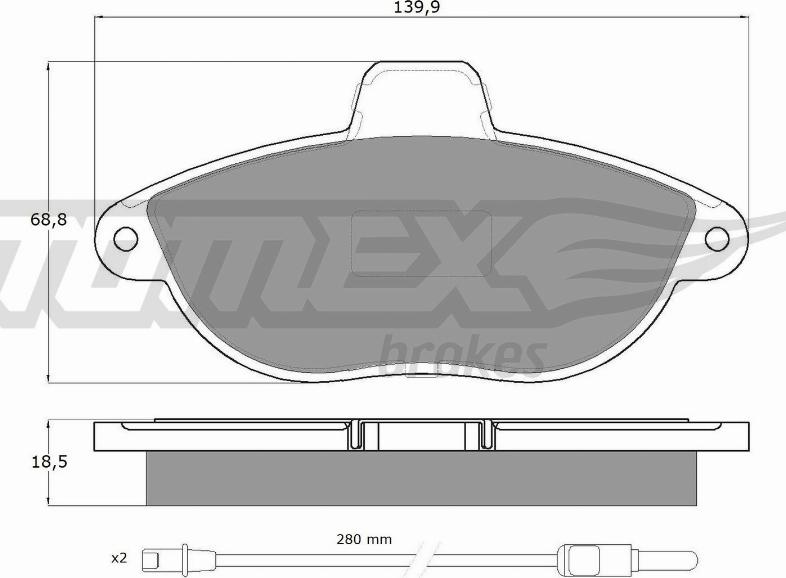 TOMEX brakes TX 13-35 - Kit de plaquettes de frein, frein à disque cwaw.fr