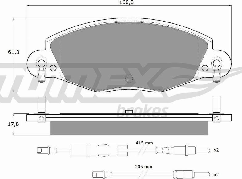 TOMEX brakes TX 13-32 - Kit de plaquettes de frein, frein à disque cwaw.fr