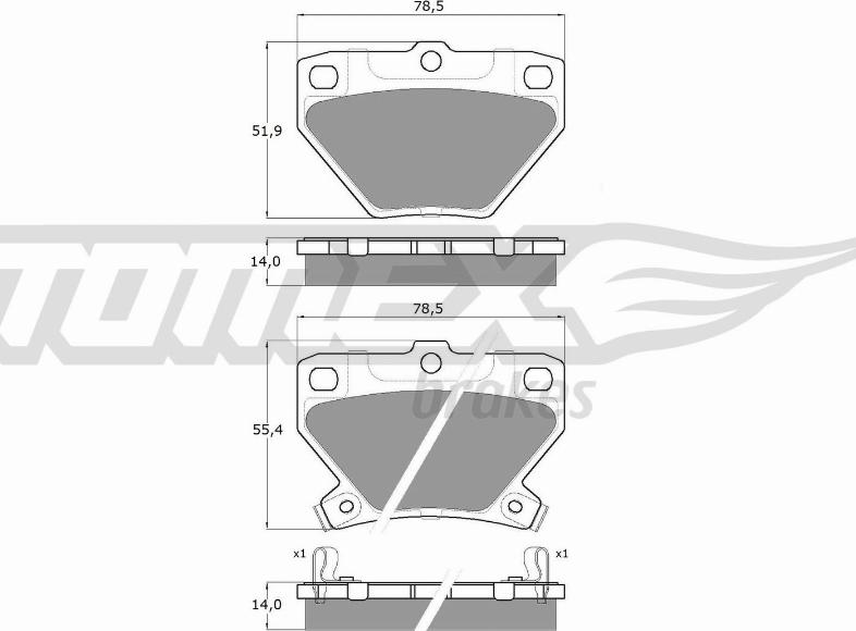 TOMEX brakes TX 13-77 - Kit de plaquettes de frein, frein à disque cwaw.fr