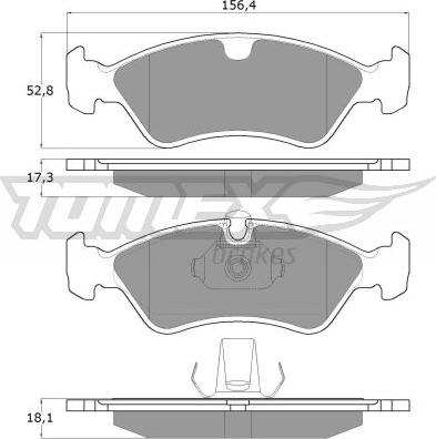 TOMEX brakes TX 12-98 - Kit de plaquettes de frein, frein à disque cwaw.fr