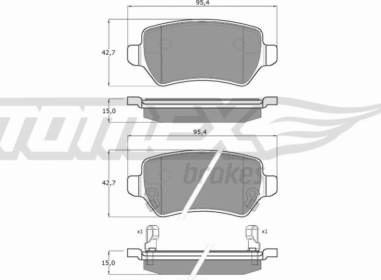 TOMEX brakes TX 12-97 - Kit de plaquettes de frein, frein à disque cwaw.fr