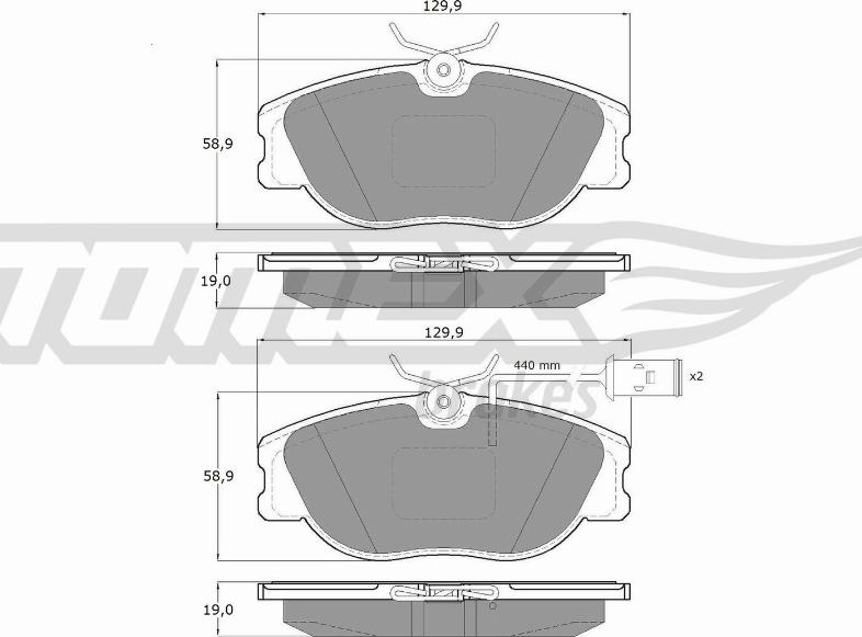 TOMEX brakes TX12-441 - Kit de plaquettes de frein, frein à disque cwaw.fr