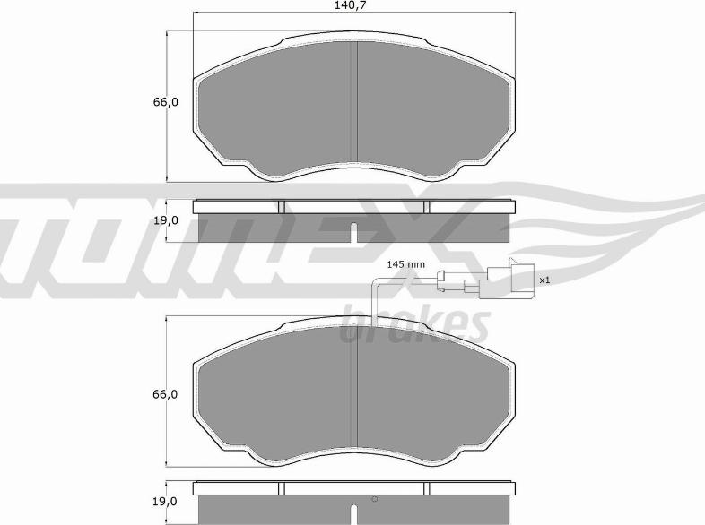 TOMEX brakes TX 12-45 - Kit de plaquettes de frein, frein à disque cwaw.fr