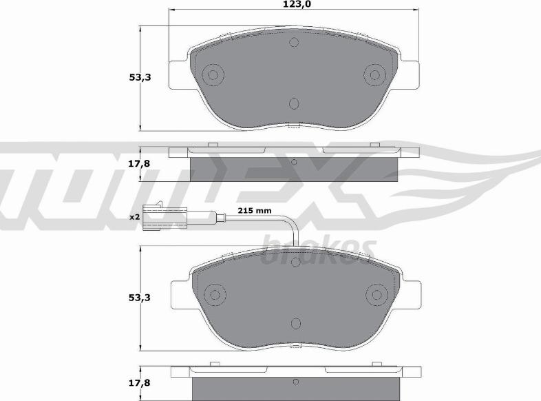 TOMEX brakes TX12-482 - Kit de plaquettes de frein, frein à disque cwaw.fr