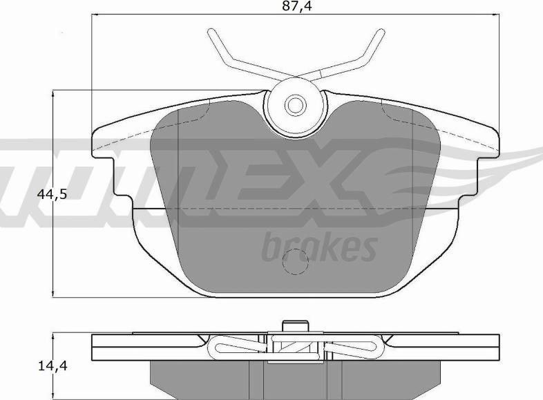 TOMEX brakes TX 12-43 - Kit de plaquettes de frein, frein à disque cwaw.fr