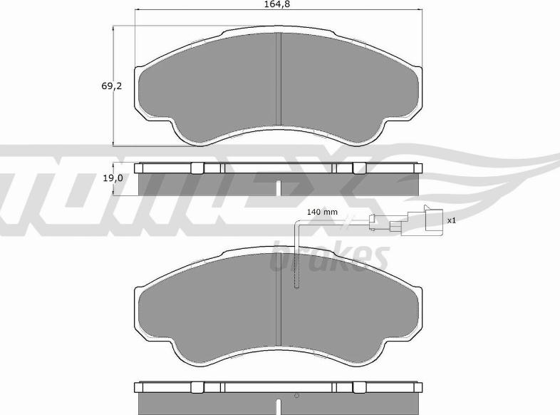 TOMEX brakes TX 12-47 - Kit de plaquettes de frein, frein à disque cwaw.fr