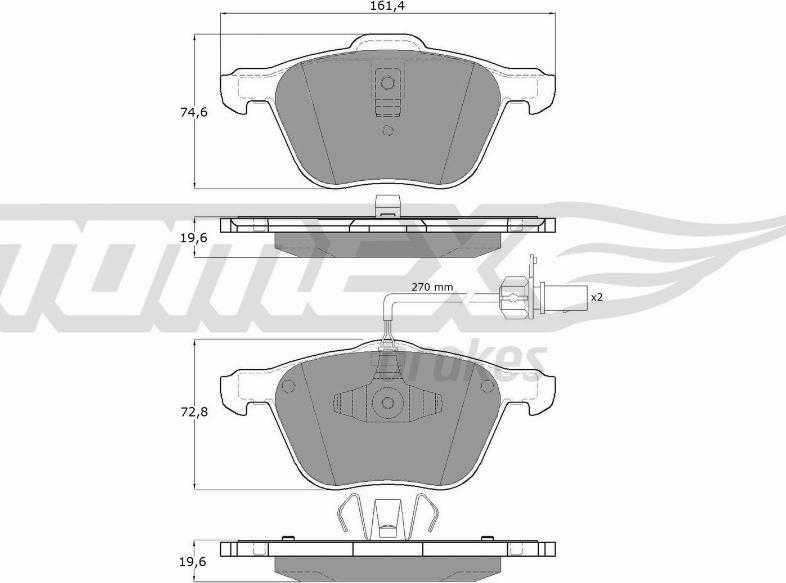 TOMEX brakes TX 12-56 - Kit de plaquettes de frein, frein à disque cwaw.fr