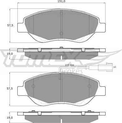 TOMEX brakes TX 12-50 - Kit de plaquettes de frein, frein à disque cwaw.fr