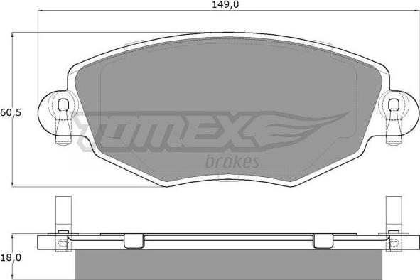 TOMEX brakes TX 12-58 - Kit de plaquettes de frein, frein à disque cwaw.fr