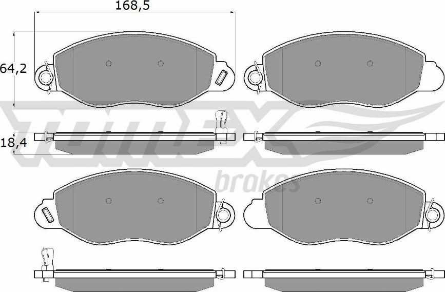 TOMEX brakes TX 12-61 - Kit de plaquettes de frein, frein à disque cwaw.fr