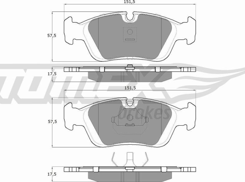 TOMEX brakes TX 12-05 - Kit de plaquettes de frein, frein à disque cwaw.fr