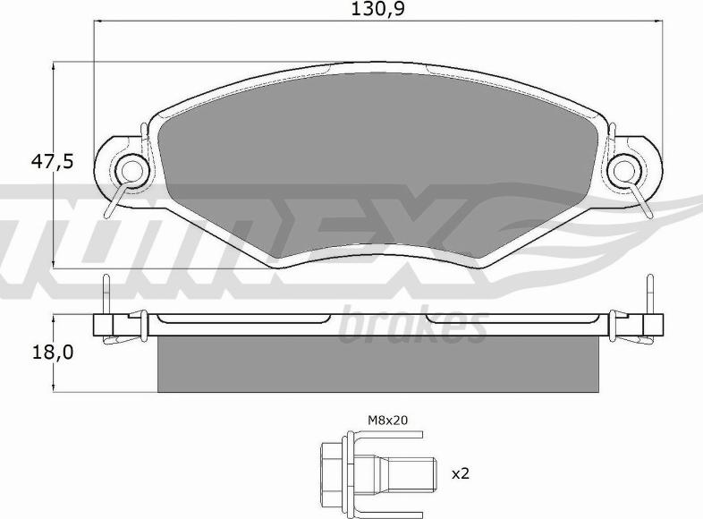 TOMEX brakes TX 12-15 - Kit de plaquettes de frein, frein à disque cwaw.fr