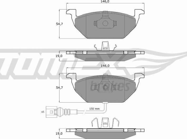 TOMEX brakes TX 12-11 - Kit de plaquettes de frein, frein à disque cwaw.fr