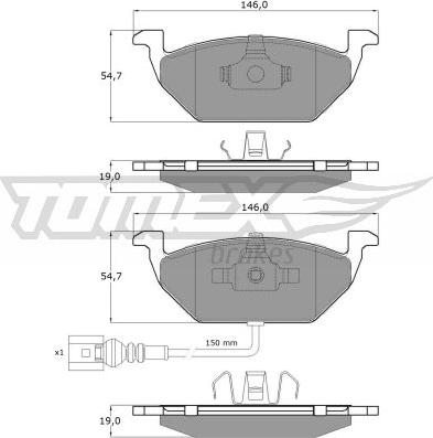 TOMEX brakes TX 12-11 - Kit de plaquettes de frein, frein à disque cwaw.fr