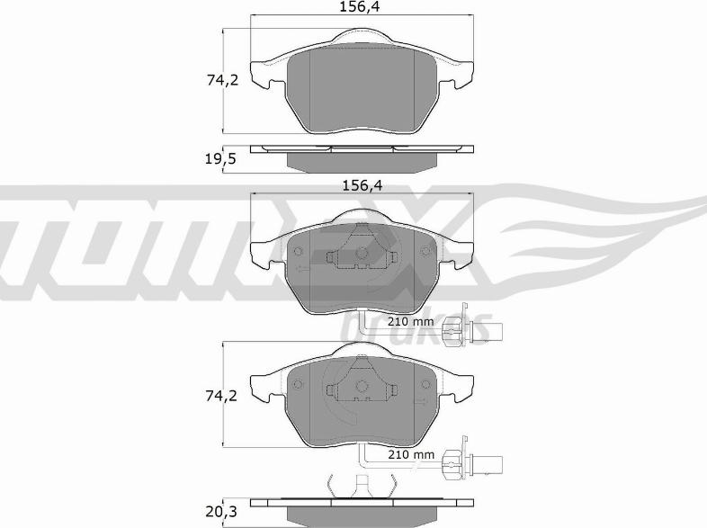 TOMEX brakes TX 12-13 - Kit de plaquettes de frein, frein à disque cwaw.fr