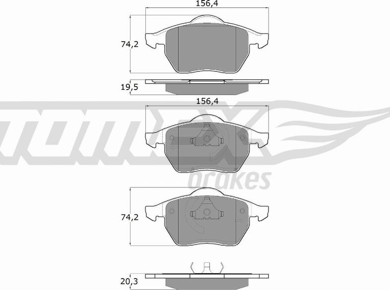 TOMEX brakes TX 12-12 - Kit de plaquettes de frein, frein à disque cwaw.fr