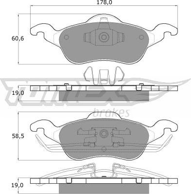 TOMEX brakes TX 12-17 - Kit de plaquettes de frein, frein à disque cwaw.fr