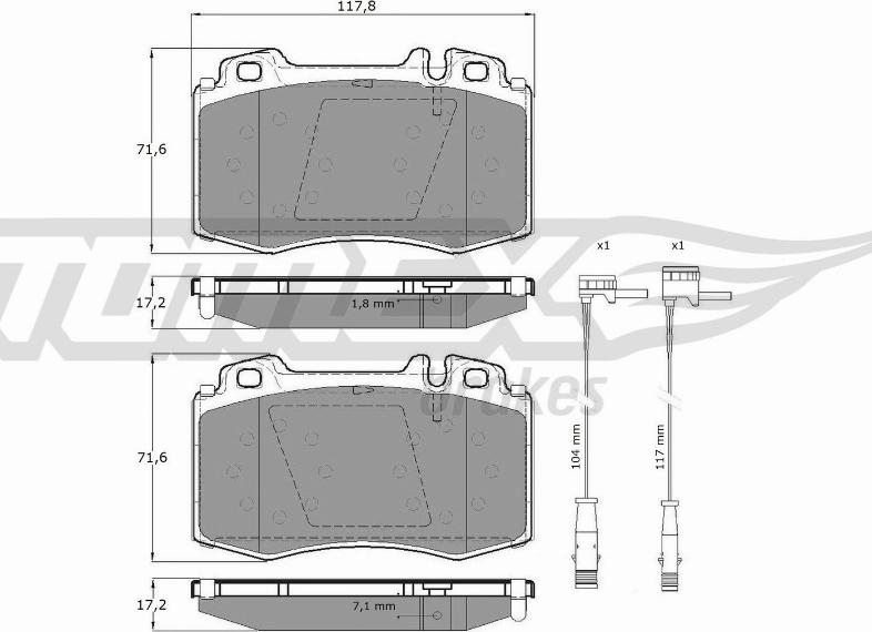 TOMEX brakes TX 12-811 - Kit de plaquettes de frein, frein à disque cwaw.fr