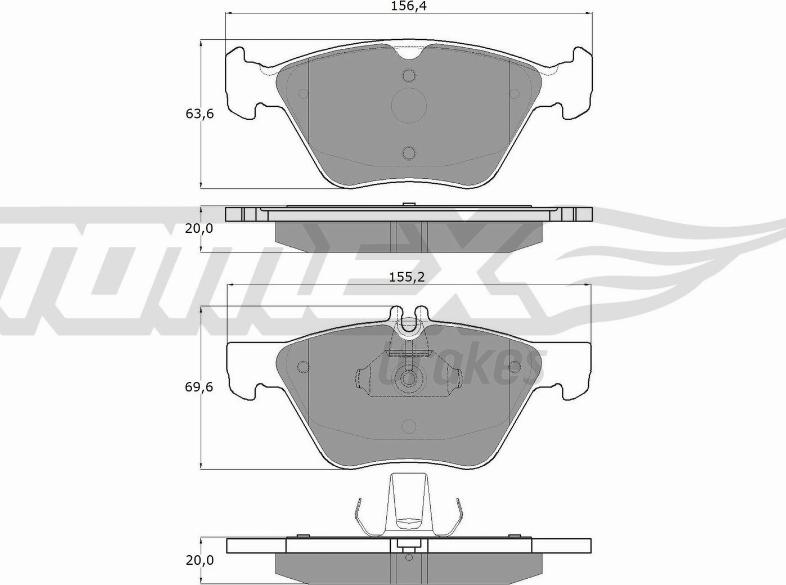 TOMEX brakes TX 12-82 - Kit de plaquettes de frein, frein à disque cwaw.fr