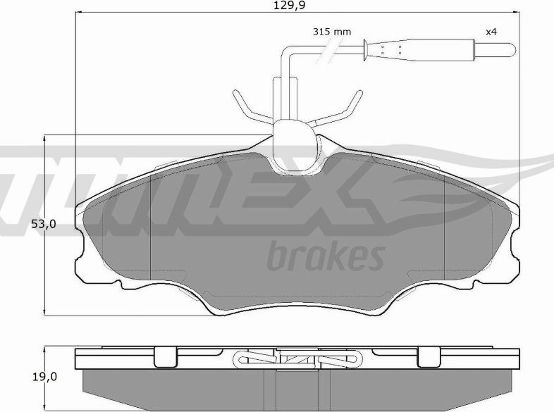 TOMEX brakes TX 12-31 - Kit de plaquettes de frein, frein à disque cwaw.fr