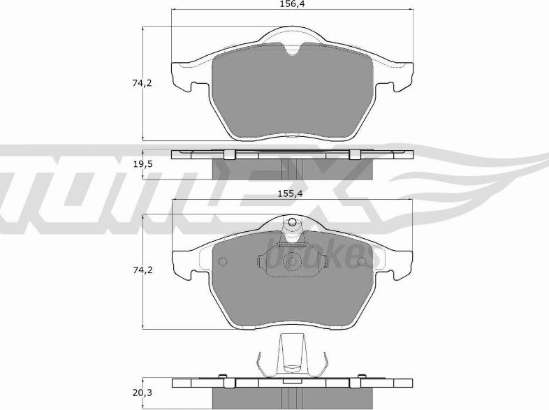 TOMEX brakes TX 12-25 - Kit de plaquettes de frein, frein à disque cwaw.fr