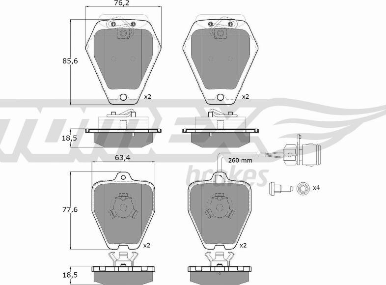 TOMEX brakes TX 12-26 - Kit de plaquettes de frein, frein à disque cwaw.fr