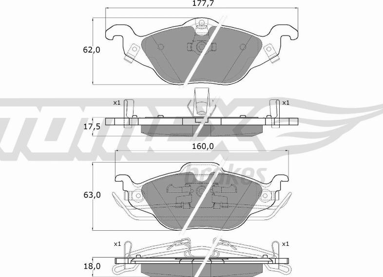 TOMEX brakes TX 12-21 - Kit de plaquettes de frein, frein à disque cwaw.fr