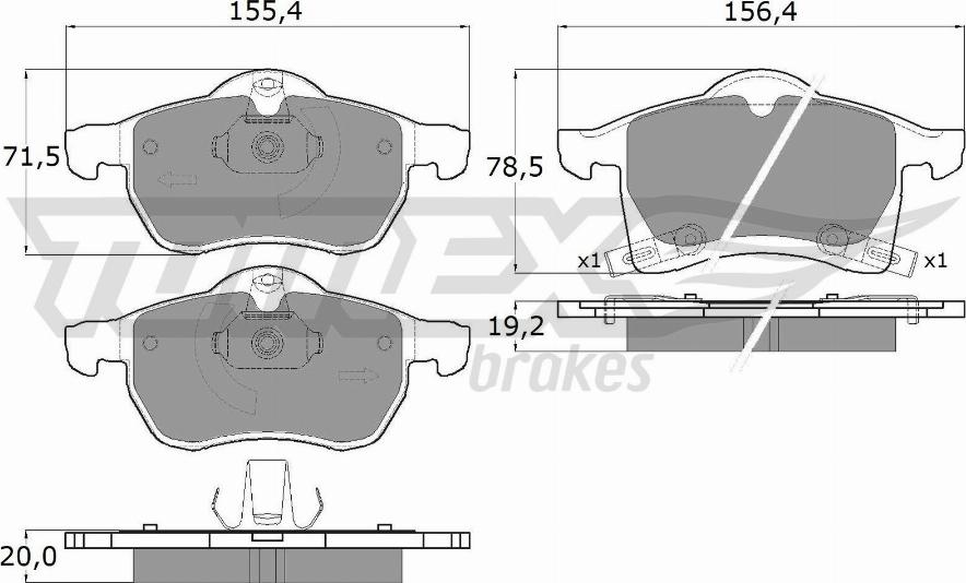 TOMEX brakes TX 12-22 - Kit de plaquettes de frein, frein à disque cwaw.fr