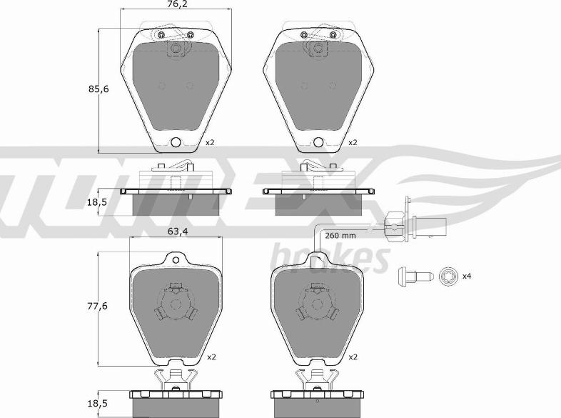 TOMEX brakes TX 12-27 - Kit de plaquettes de frein, frein à disque cwaw.fr