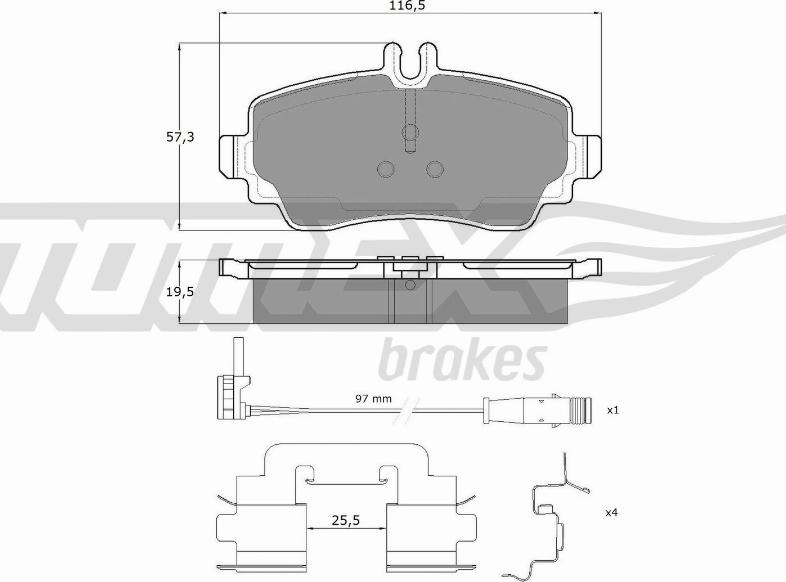 TOMEX brakes TX 12-751 - Kit de plaquettes de frein, frein à disque cwaw.fr