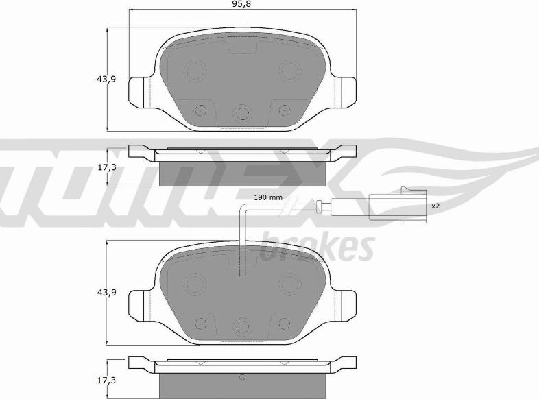 TOMEX brakes TX 12-703 - Kit de plaquettes de frein, frein à disque cwaw.fr