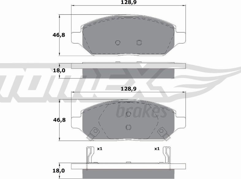 TOMEX brakes TX 17-90 - Kit de plaquettes de frein, frein à disque cwaw.fr