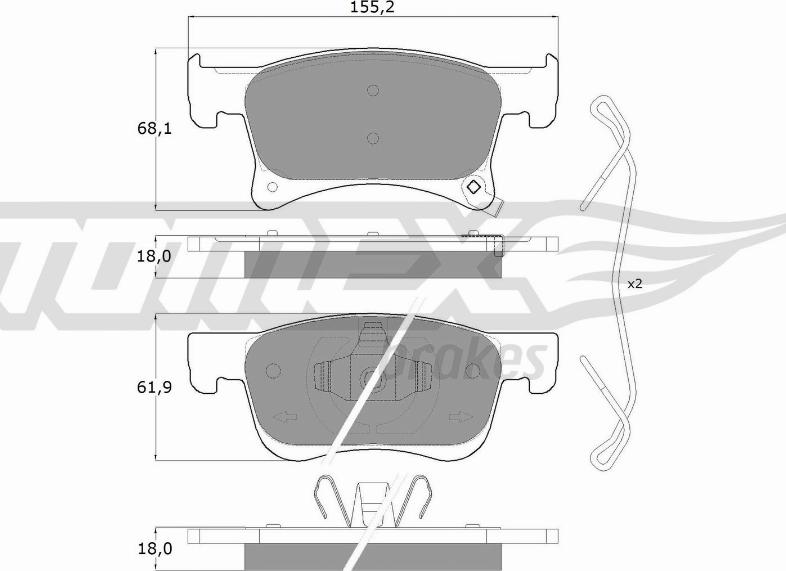 TOMEX brakes TX 17-93 - Kit de plaquettes de frein, frein à disque cwaw.fr