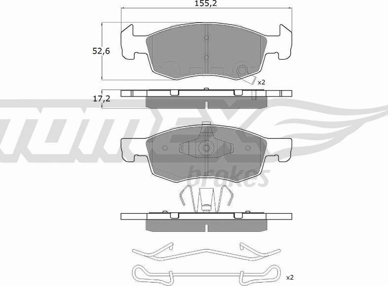 TOMEX brakes TX 17-92 - Kit de plaquettes de frein, frein à disque cwaw.fr