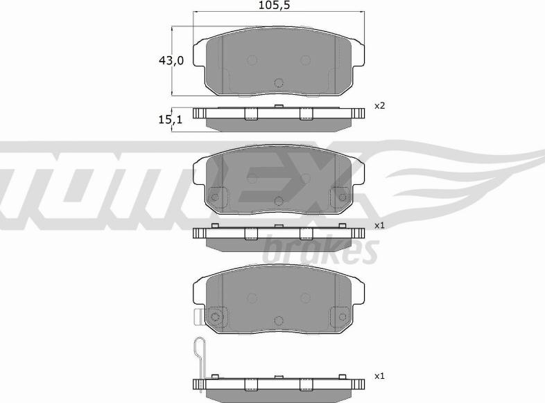 TOMEX brakes TX 17-97 - Kit de plaquettes de frein, frein à disque cwaw.fr