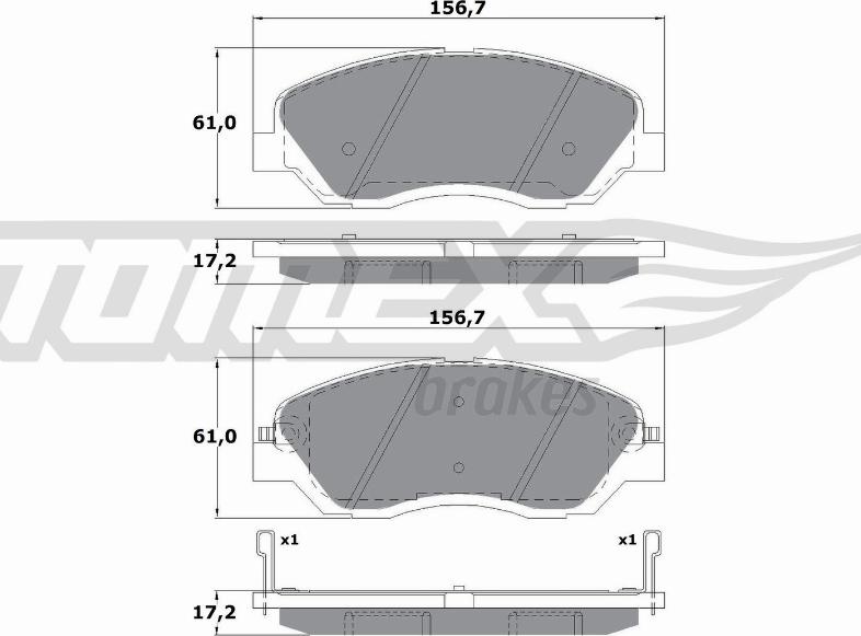 TOMEX brakes TX 17-44 - Kit de plaquettes de frein, frein à disque cwaw.fr