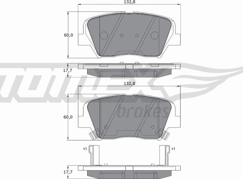 TOMEX brakes TX 17-46 - Kit de plaquettes de frein, frein à disque cwaw.fr