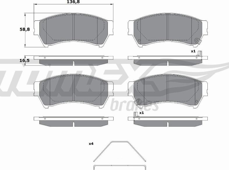 TOMEX brakes TX 17-40 - Kit de plaquettes de frein, frein à disque cwaw.fr