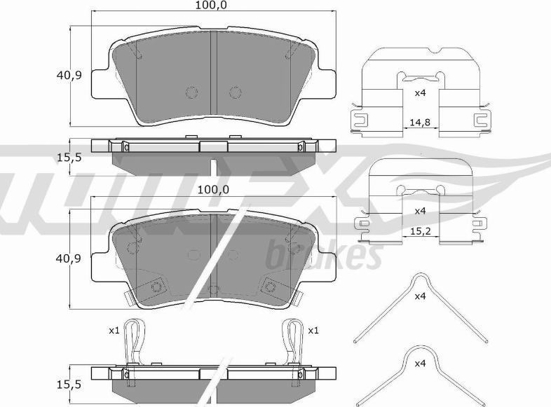 TOMEX brakes TX 17-481 - Kit de plaquettes de frein, frein à disque cwaw.fr