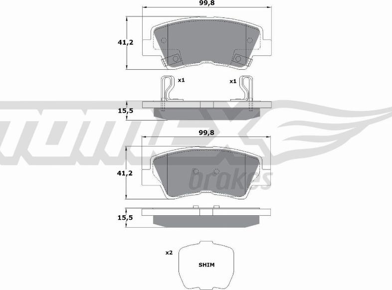 TOMEX brakes TX 17-48 - Kit de plaquettes de frein, frein à disque cwaw.fr