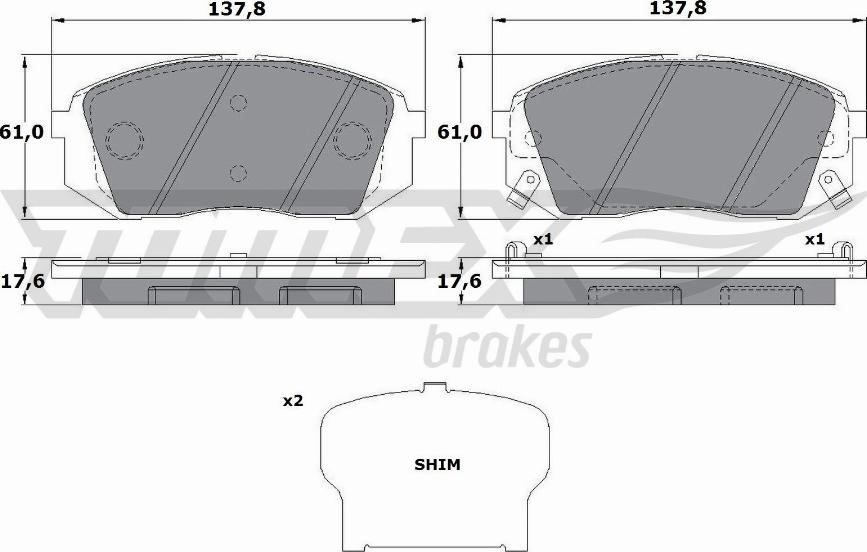 TOMEX brakes TX 17-47 - Kit de plaquettes de frein, frein à disque cwaw.fr