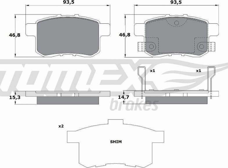 TOMEX brakes TX 17-54 - Kit de plaquettes de frein, frein à disque cwaw.fr