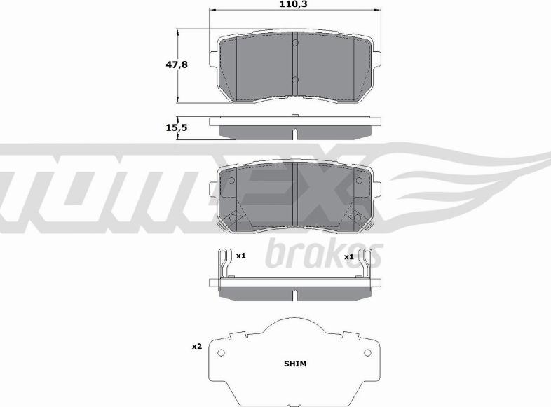 TOMEX brakes TX 17-50 - Kit de plaquettes de frein, frein à disque cwaw.fr