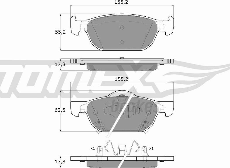 TOMEX brakes TX 17-51 - Kit de plaquettes de frein, frein à disque cwaw.fr