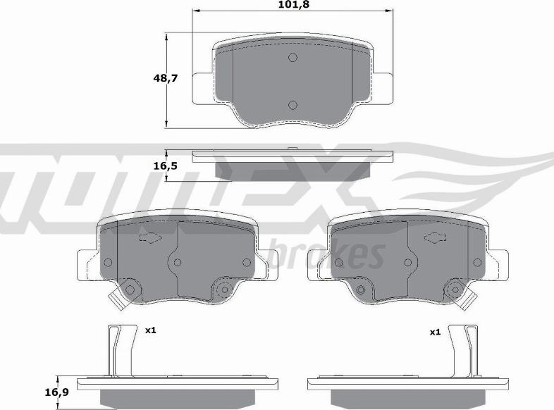 TOMEX brakes TX 17-58 - Kit de plaquettes de frein, frein à disque cwaw.fr