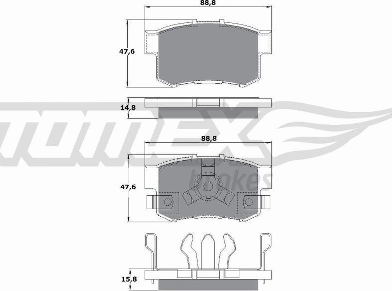 TOMEX brakes TX 17-53 - Kit de plaquettes de frein, frein à disque cwaw.fr