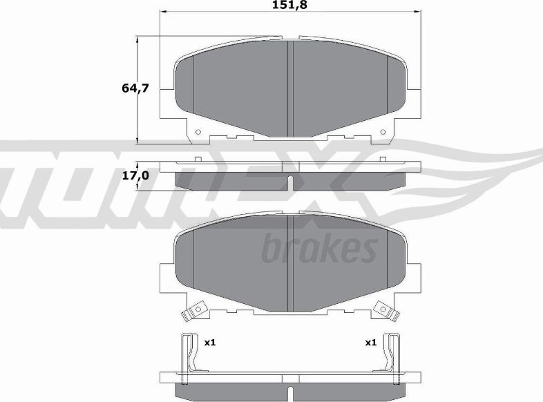 TOMEX brakes TX 17-52 - Kit de plaquettes de frein, frein à disque cwaw.fr