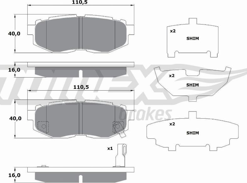 TOMEX brakes TX 17-66 - Kit de plaquettes de frein, frein à disque cwaw.fr