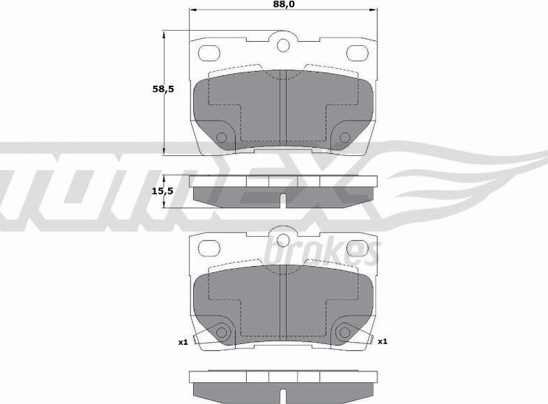 TOMEX brakes TX 17-61 - Kit de plaquettes de frein, frein à disque cwaw.fr